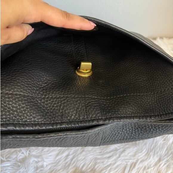 y2k COACH Ergo 11613 Black Pebbled Leather Hobo Shoulder Bag Handbag - Picture 6 of 13